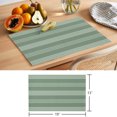thumbnail image 6 of Sage Green Striped Placemats Set of 6 Modern Minimalist Layered Stripes Place Mats Indoor Wipeable Table Mats Washable Cloth Dining Table Placemats for Kitchen Holiday Party Home Decor 13x19 Inch, 6 of 9