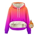 thumbnail image 6 of Sherpa Fleece Lined Hoodies for Women Warm Winter Gradient Pullovers Long Sleeve Sweatshirts Casual Thermal Tops, 6 of 7