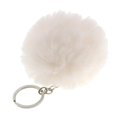 thumbnail image 3 of Charm Faux Rabbit Llavero Coche Llavero Pompom Mujer Bolso Colgante Beige Hugo Llavero bola de piel, 3 of 6