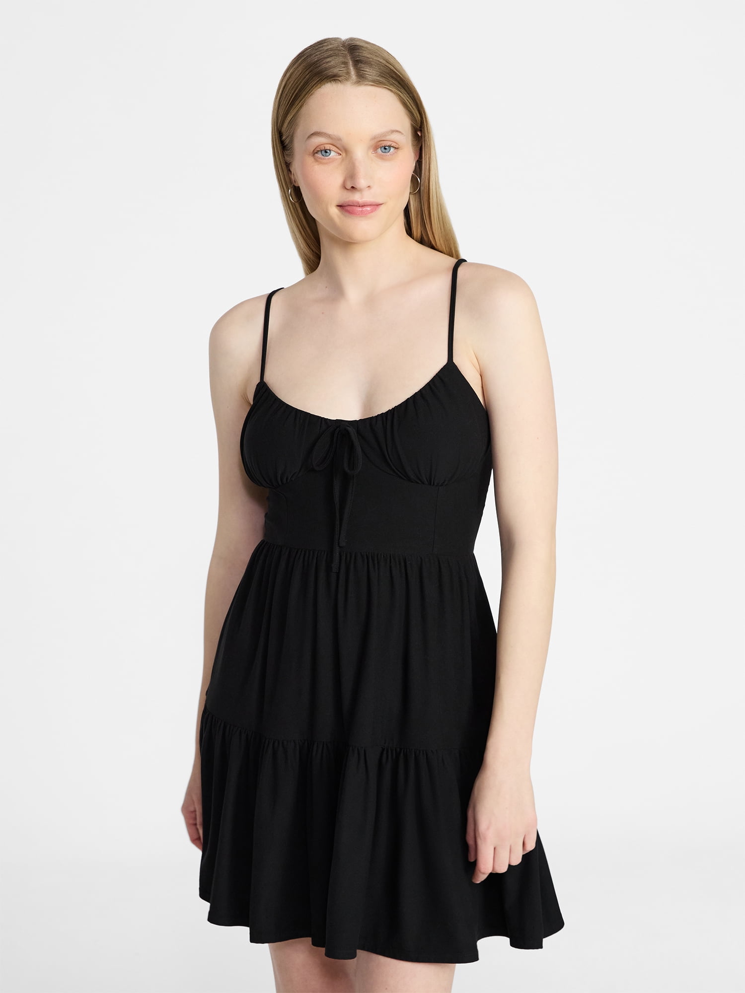 No Boundaries Tiered Mini Dress, Women's & Women's Plus XXS-4X