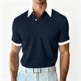 thumbnail image 7 of IhhxPro Men's Short Sleeve Collared Shirt with Button Detail Stretchable Summer Knit Casual Fit Lightweight Travel Golf S-3XL, 7 of 7