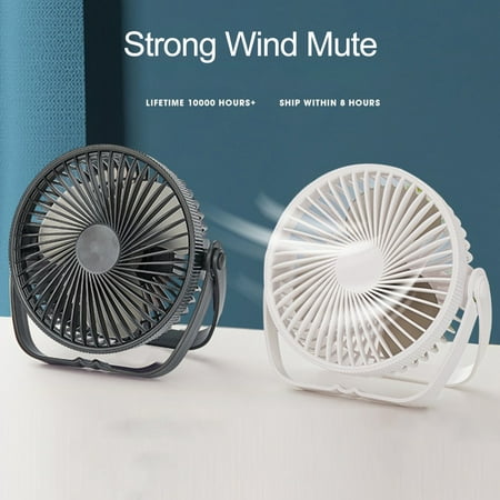 

NIBOLOG Camping Fan Low Noise Adjustable Wind Speed Three Gear Adjustment Detachable Standing Cooling USB Charging 360 Degree Rotation Desk Fan Electric Product