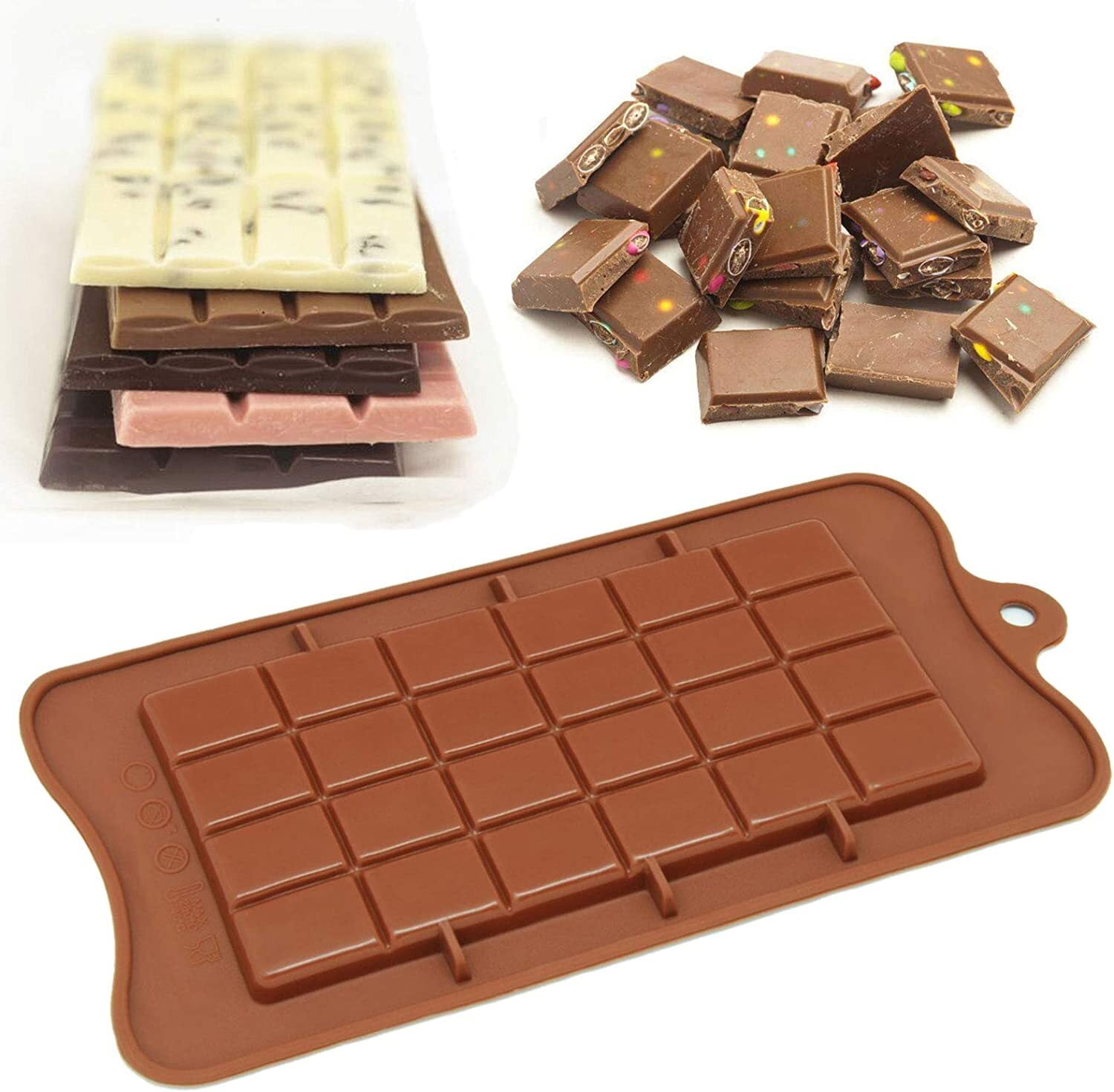 2024 NewSilicone Chocolate Bar Molds,12 Cavity Silicone Break Apart Protein  and Engery Bar Candy For Baking Cake Decorating Tool - AliExpress