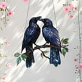 thumbnail image 3 of Raven Couple Window Hanging, Mysterious and Elegant Bird Design, Perfect for Gothic Decor, Unique Car or Home Ornament Gift, 3 of 4