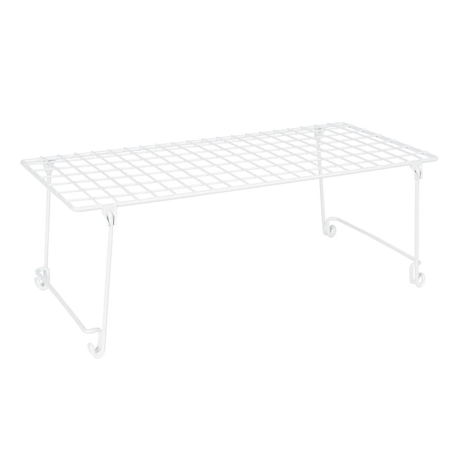 Closetmaid Stack and Hang Vinyl Coated Wire Organizing Shelf, White