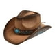 thumbnail image 3 of Sombrero de vaquero occidental de ala grande, sombrero de copa de jazz para carnaval, fiesta en la playa, festival de música azul, 3 of 9