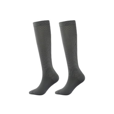 AUQ Compression Socks,Three-Dimensional Knitted Fabric Mens Compression Socks,High Anti-Slip Top Knee High Socks,Black