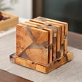 thumbnail image 1 of weibbin 6-piece Set Of Circular Including With Wooden Resin Used As Aristocratic Table, 1 of 4