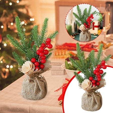 cure Pigment collide Décoration de Noël Branches Ornements floraux Cadeau pour enfants Centre  commercial Restaurant Fenêtre Comptoir Arrangement de petits arbres |  Walmart Canada