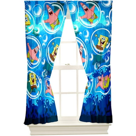 Nickelodeon Spongebob Playful Bubble Boys Bedroom Curtains 1