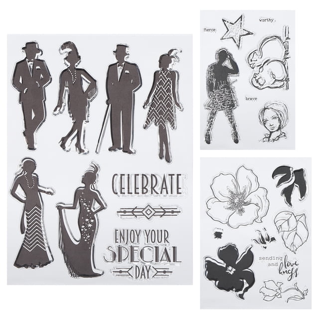 3Pcs Transparent Stamp Rubber TPR Journal Album Decoration DIY HandMade Crafts Accessories