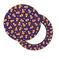 thumbnail image 2 of Balery Candy Corn (2) Fundas de asiento para taburete de bar redondo de tela de terciopelo ajustables que protegen de arañazos y manchas para sillas de 14 a 17 pulgadas.-13 inch, 2 of 7