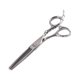 thumbnail image 4 of Juego de tijeras de peluquería profesionales de 6 pulgadas, acero inoxidable 440C, kit de barbería con tijera de entresacar., 4 of 5