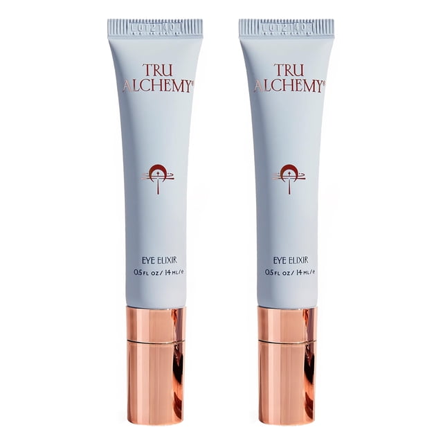 Tru Alchemy Eye Elixir Crema refrescante para el tratamiento de los ojos - Crema para los ojos con círculos oscuros para hinchazón y bolsas debajo de los ojos - Cafeína Ácido hialurónico Vitamina C (p