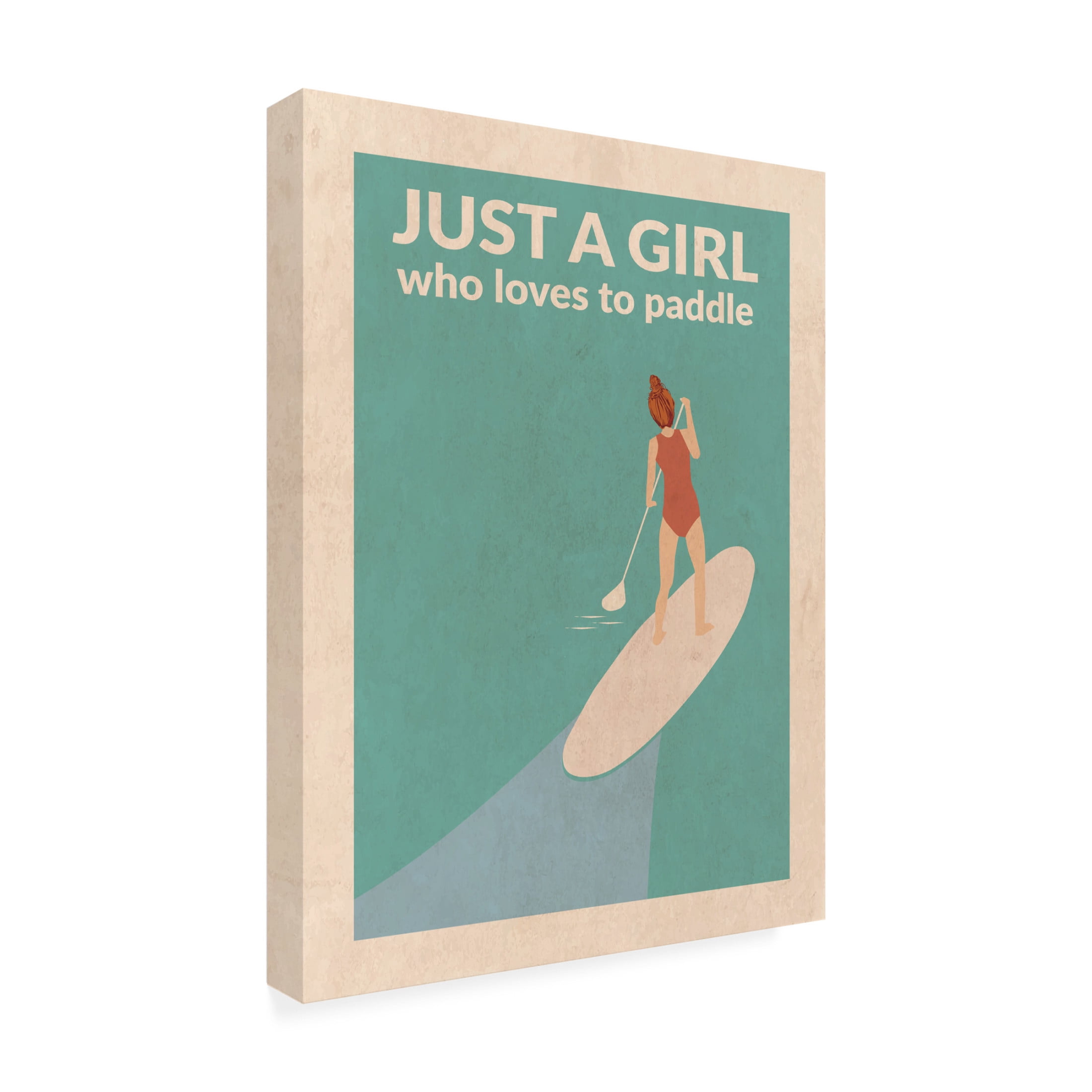 Trademark Fine Art Jon Downer Just a Girl Who Loved To Paddle redhead Canvas Wall Art