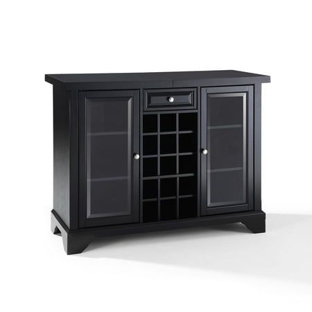 UPC 710244286367 product image for Crosley LaFayette Sliding Top Bar Cabinet in Black | upcitemdb.com