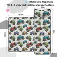 thumbnail image 5 of Monster Cartoon Truck Gray Pattern Teens Toddler Nap Mat with Pillow, Sleeping Mat Bag for Preschool Daycare 50"x20", 5 of 6