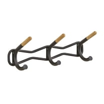 Family Coat Wall Rack, 3Hook, Black
