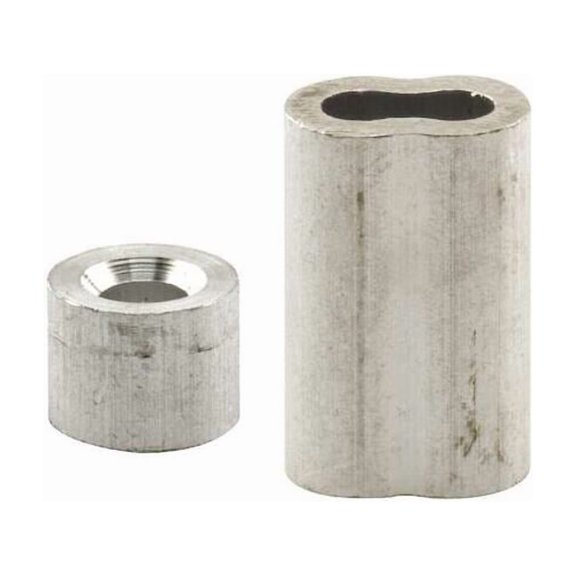 Prime-Line GD 12153 Ferrules and Stops, 3/16-Inch, Aluminum,(Pack of 2)