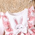 thumbnail image 5 of Baby Girl Easter Dresses 18-24 Months Cute Bunny Tutu Dress Long Sleeve Ruffle Bowknot Skirt Outfits Spring Birthday Easter Rabbit Clothes Red 12-18 Months, 5 of 7