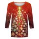 thumbnail image 4 of Neewe Womens Crewneck Long Sleeve Tops MXsual Dots Fall Christmas 2025 Tshirts Shirts, 4 of 5