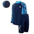 thumbnail image 2 of YONGHS Kids Boys 2 Piece Long Sleeve Swimsuit UPF 50+ Sun Protection Bathing Suit Swimwear Type B 9-10, 2 of 5