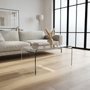 Lavish Home Acrylic Side Table, Multipurpose C Shaped End Table, Laptop Lap Desk, Modern Acrylic Furniture for Living Room, Bedroom and Office