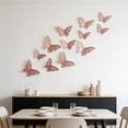 thumbnail image 6 of Set of 12 3D Butterfly Wall Decals, Pink Paper Removable Stickers for Bedroom - Birthday Party Photo Backdrop Decor, Includes Adhesive Dots, Easy to Apply and Remove, 6 of 6