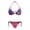 American Flag, variant on Polyester Spandex Women String Halter Two Piece Bathing Suits, Plus Size Light Swimsuits Triangle Halter String 2 Piece Bikini Sets for Beachwear