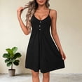 thumbnail image 2 of TaTaai Summer V-Neck Camisole Dress for Women Knitted Sleeveless Slim Fit Waist Cinching Solid Color Soft Stretchy Casual Dress for Daily Outing Vacation Gift, 2 of 6