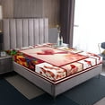 thumbnail image 3 of Erosebridal Red Hummingbird Sheet Set Queen, Folwer Bedding Sets Queen Size, Patchwork Decor 4-Piece, 3 of 6