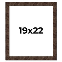 19x22 Frame Brown Burl Real Wood Picture Frame Width 1.625 Inches | Interior Frame Depth 0.5 Inches