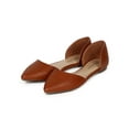 thumbnail image 5 of Breckelles CE02 Women Leatherette Pointy Toe D'orsay Classic Slip On Flat, 5 of 5