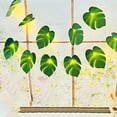 thumbnail image 4 of Sunjoy Tech 1 Set String Light Turtle Leaves Shape Radiation Free Faux Silk Flower LED Fairy Curtain String Light Wedding Decor for Office, 4 of 8