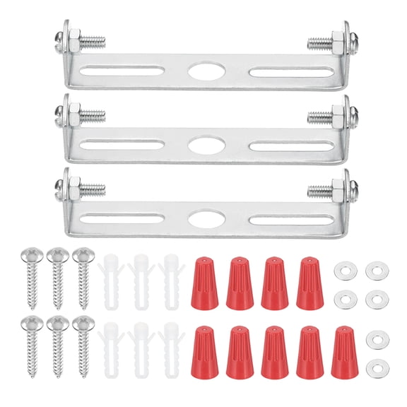 Uxcell 80mm (3.1") Universal Light Fixture Mounting Bracket Kit, 3 Set Light Crossbar Ceiling Light Plate with Screw for Wall Light Ceiling Light Pendant Chandelier