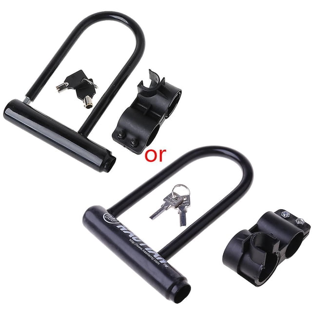 Candado en U para bicicleta, motocicleta, ciclismo, Scooter, cadena de acero de seguridad + 2 llaves, nuevo