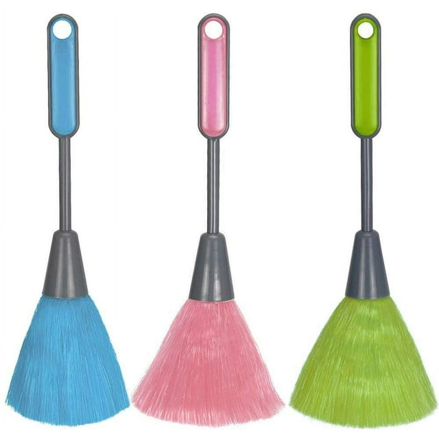 Paquete de 3 plumeros de microfibra esponjosos y delicados para cocina, cepillo para teclado de computadora portátil, herramienta limpiadora de pantalla de computadora, mini varita para quitar el pol