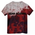 thumbnail image 3 of 2DXuixsh Chemises pour Filles Enfants Filles T-Shirt Imprimé Rétro Manches Courtes Col Rond Décontracté Ample Basique Hauts Tenues d'Automne pour Tout-Petits Marine Taille 120, 3 of 4