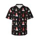 thumbnail image 1 of Fotbe Christmas Tree and Gold Socks Camisa Hawaiana para Hombre Unisex – Camisa Casual de Verano con Botones de Manga Corta de Algodón y Lino,Small, 1 of 7