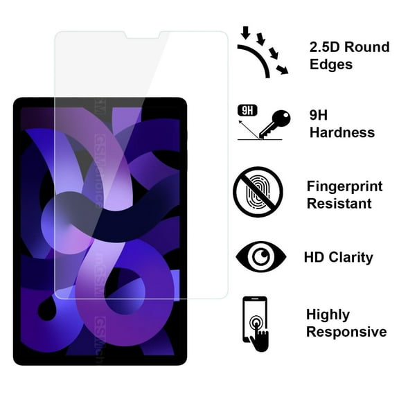 For Apple iPad Air 4/5/iPad Pro 11 inch Tempered Glass Screen Protector HD Clear, Case Friendly, AB Glue, 0.33mm Thick Cover ,Xpm Screen Protector [ Clear ]