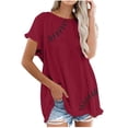 thumbnail image 1 of Camiseta de manga corta estampada casual para mujer OAVQHLG3B Store  lin121212, 1 of 5