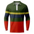 thumbnail image 4 of Povozer Men's Cotton Knit Polo Sweater Classic Casual Long Sleeve Collared Pullover Sweater(Green,XL), 4 of 4