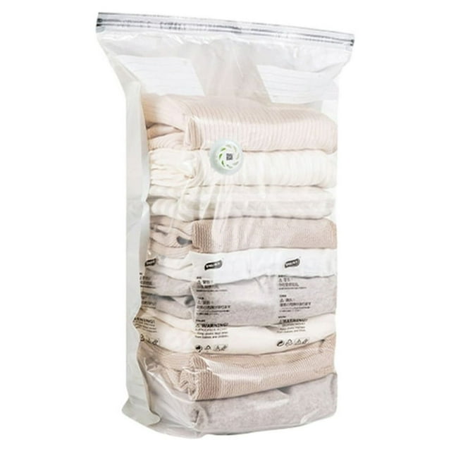Sacs de Scellage à Double Couche Sac de Rangement sous Vide Grande Capacité Anti-Poussière Anti-Humidité Vêtements Couette Économiseur d'Espace Compression