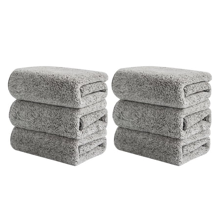GAXIRE 6-Pack Microfiber Kitchen Washcloths Highly Absorbent Cleaning Cloths for Home and Dishwashing