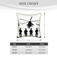 thumbnail image 2 of KLL Army Soldiers With Sniper Rifle On Duty Decorative Throw Pillow Covers Velvet Soft for Couch Sofa Bedroom Living Room Outdoor (No pillow core)- 20"x20", 2 of 5