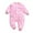 Pink-I, variant on Newborn Infant Baby Romper Boy Girl Long Sleeve Floral Print One Piece Jumpsuit Winter Fleece Warm Outwear Clothes Pajamas Outfits for Kids 3-18M