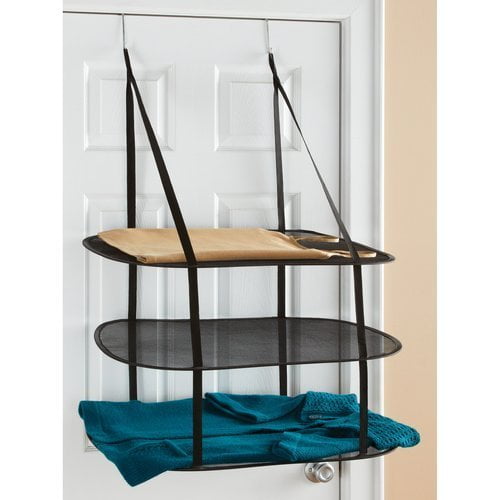 Greenco 3 Tier Over the Door Flat Clothes Drying Foldable Rack