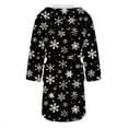 thumbnail image 5 of Women's Fleece Plush Robe Long Warm Plush Bathrobe Loungewear Jacket Printed Comfort Robe, 5 of 5