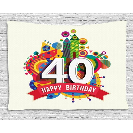 40th birthday decorations tapestry