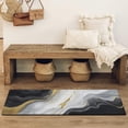 thumbnail image 4 of Black White Gold Marble Pattern Bathroom Rugs Mat,Non Slip Microfiber Bathroom Rug,Rubber Backing,Soft Bathroom Mats for Bathroom Floor,Tub and Shower,47x17in(120x43cm), 4 of 5